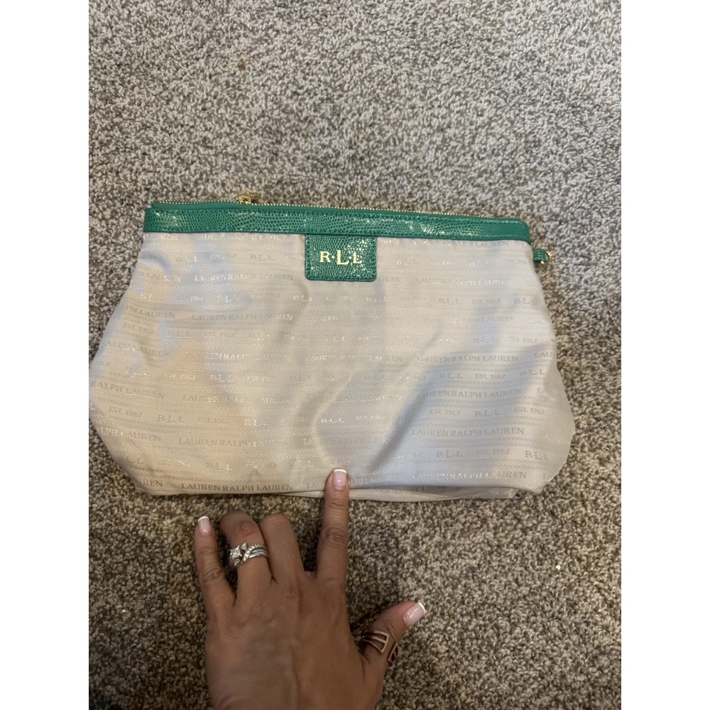 Green Ralph Lauren Cosmetic Bag Makeup